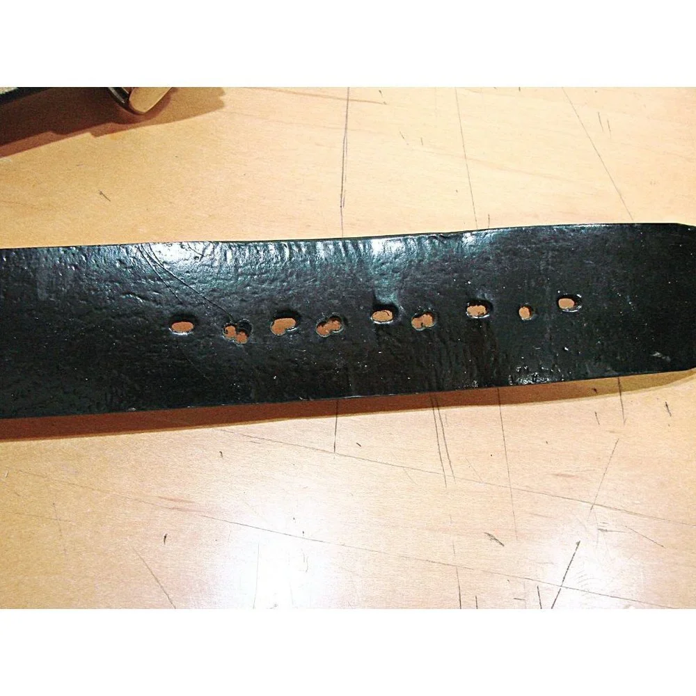 Tex Tan Mens Black Belt Dress Work Casual Size 34 Genuine Leather Silver Buckle